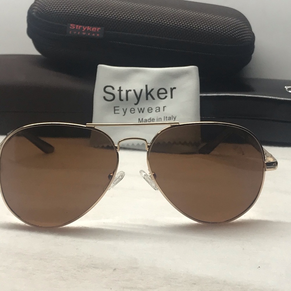 Polarized Stryker Sunglass Gold & Brown polarized